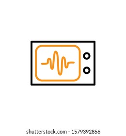 Pulse monitor icon design template