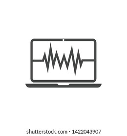 Pulse monitor icon graphic design template vector illustration