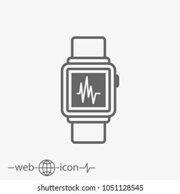 pulse monitor vector icon