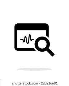 Pulse monitoring icon on white background. Vector illustration.