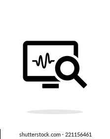 Pulse monitoring icon on white background. Vector illustration.