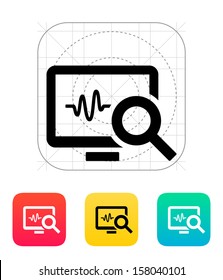 Pulse monitoring icon. Vector illustration.