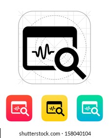 Pulse Monitoring Icon. Vector Illustration.