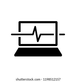 Pulse monitoring. Simple vector icon