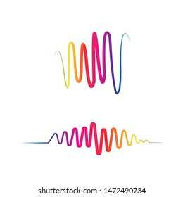 Pulse Music Player.Audio Colorful Wave Logo. Vector Equalizer Element
