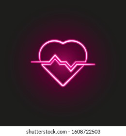 Pulse neon style icon. Simple thin line, outline vector of fitness icons for ui and ux, website or mobile application
