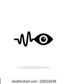 Pulse observation icon on white background. Vector illustration.