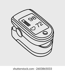Pulse Oximeter displaying oxygen saturation and heart rate