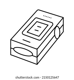 pulse oximeter fingertip line icon vector. pulse oximeter fingertip sign. isolated contour symbol black illustration