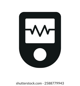 Pulse oximeter icon designed with a modern flair, offering a sleek look for projects related to healthcare technology or medical diagnostics.