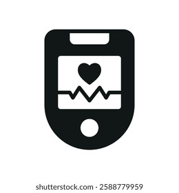 Pulse oximeter icon designed with a modern flair, offering a sleek look for projects related to healthcare technology or medical diagnostics.