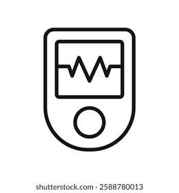 Pulse oximeter icon designed with a modern flair, offering a sleek look for projects related to healthcare technology or medical diagnostics.