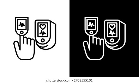Oxímetro De Pulso Com Design De Conjunto De Ícones