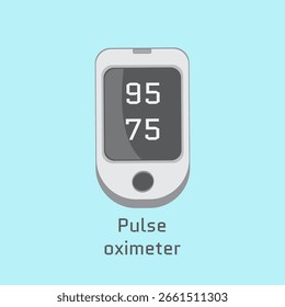 Oxímetro de pulso sobre fundo verde, medição de pulso e saturação de oxigênio no sangue, equipamento médico