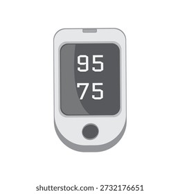 Pulse oximeter on a white background, Measuring pulse and blood oxygen saturation, medical equipment