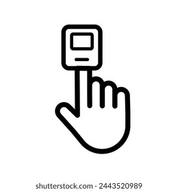 Pulse oximeter - vector icon	