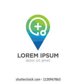 Pulse Point Logo Template Design Vector, Emblem, Design Concept, Creative Symbol, Icon