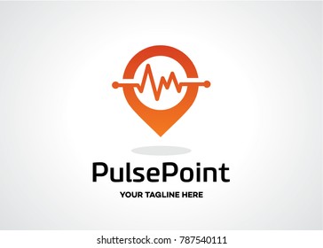 Pulse Point Logo Template Design Vector, Emblem, Design Concept, Creative Symbol, Icon