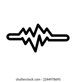 Vektor Line-Symboldesign der Pulsrate