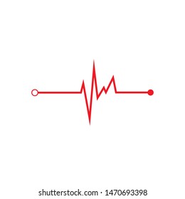 Pulse Red Logo Symbol Template Vector Illustration