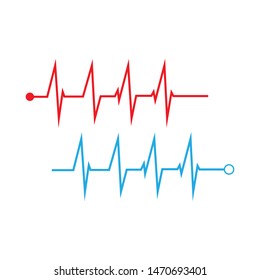 Pulse Red Logo Symbol Template Vector Illustration