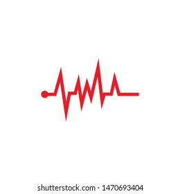 Pulse Red Logo Symbol Template Vector Illustration