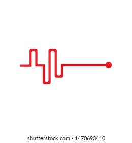 Pulse Red Logo Symbol Template Vector Illustration