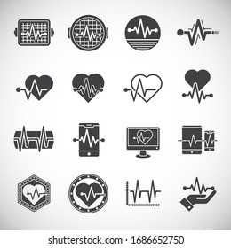 Pulse related icon on background for graphic and web design. Creative illustration concept symbol for web or mobile app.