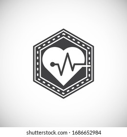 Pulse related icon on background for graphic and web design. Creative illustration concept symbol for web or mobile app.
