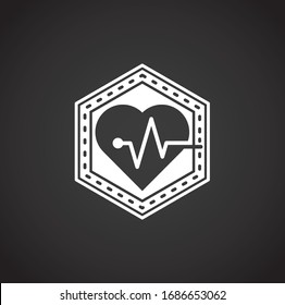 Pulse related icon on background for graphic and web design. Creative illustration concept symbol for web or mobile app.