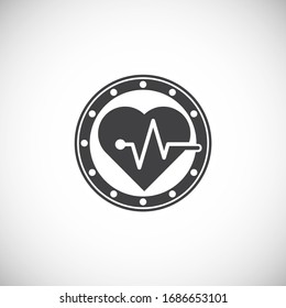 Pulse related icon on background for graphic and web design. Creative illustration concept symbol for web or mobile app.
