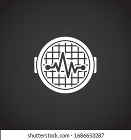 Icono relacionado con impulsos en el fondo para diseño gráfico y web. Símbolo de concepto de ilustración creativa para aplicación web o móvil.