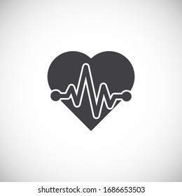 Pulse related icon on background for graphic and web design. Creative illustration concept symbol for web or mobile app.