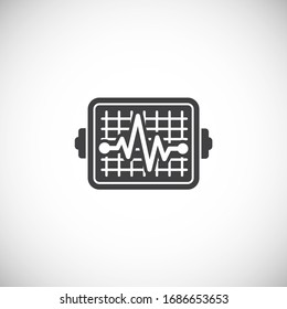 Pulse related icon on background for graphic and web design. Creative illustration concept symbol for web or mobile app.