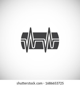 Pulse related icon on background for graphic and web design. Creative illustration concept symbol for web or mobile app.