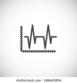 Icono relacionado con impulsos en el fondo para diseño gráfico y web. Símbolo de concepto de ilustración creativa para aplicación web o móvil.