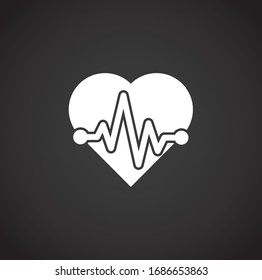 Pulse related icon on background for graphic and web design. Creative illustration concept symbol for web or mobile app.