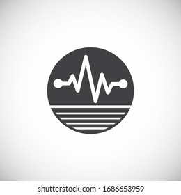 Pulse related icon on background for graphic and web design. Creative illustration concept symbol for web or mobile app.