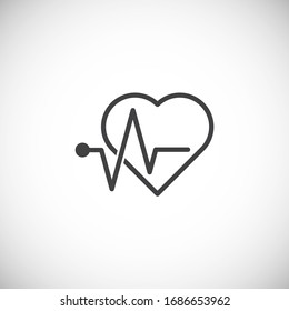 Pulse related icon on background for graphic and web design. Creative illustration concept symbol for web or mobile app.