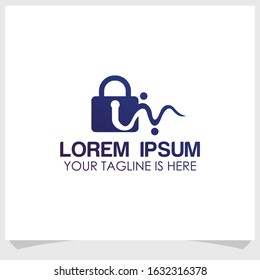 pulse security icon logo design vector, medical logo design template