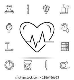 pulse sign icon. Measuring Instruments icons universal set for web and mobile