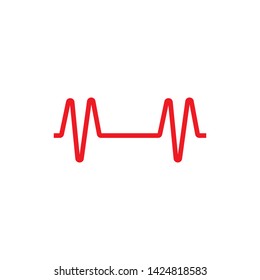 pulse sound wave ilustration logo vector icon template