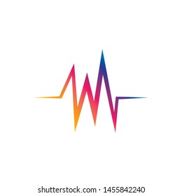 Pulse symbol vector icon illustration