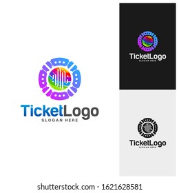 Pulse Ticket Logo Template Design Vector, Emblem, Creative design, Icon symbol concept