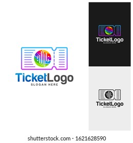 Pulse Ticket Logo Template Design Vector, Emblem, Creative design, Icon symbol concept