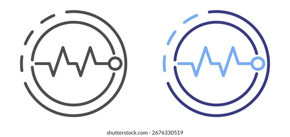 Pulse two color icon sheet vector illustration