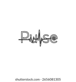 Pulse Typography Logo with Heartbeat Wave Element - Powered by Shutterstock - Get 15% off with code: PIKWIZARD15
