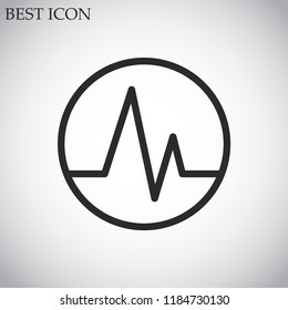 pulse vector icon 10 eps