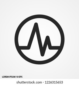 pulse vector icon 10 eps