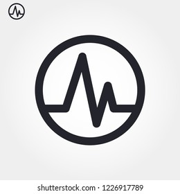 pulse vector icon 10 eps